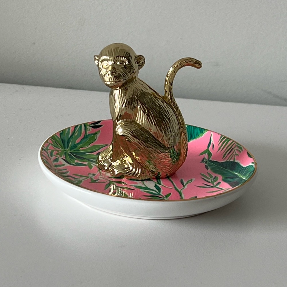 Lily Pulitzer | Gold Monkey Jewelry Tray